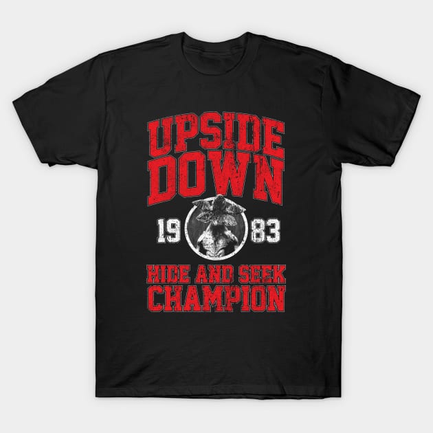 Upside Down Hide and Seek Champion T-Shirt by huckblade